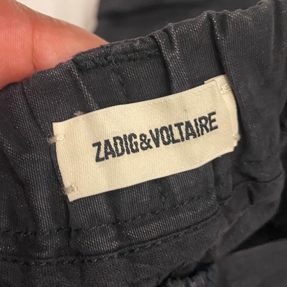 🌸ZADIG & VOLTAIRE Pomelo Mili Cotton Pant in Navy Size 40 - Picture 7 of 9